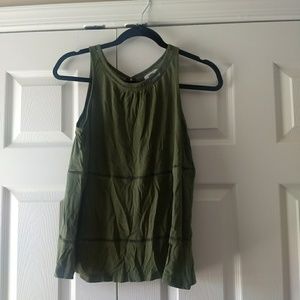 Green flowy tiered tank top